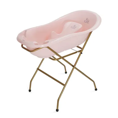 ערכת אמבטיה טגה בייבי 102 ס”מ ליין ארנבים | אמבטיה + מושב אמבטיה + מעמד אמבטיה זהוב – Tega Baby